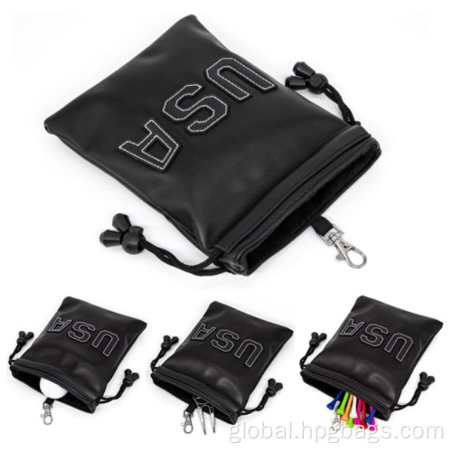 Drawstrings Leather Pu Pouch Soft PU Leather Drawstring pouch Supplier